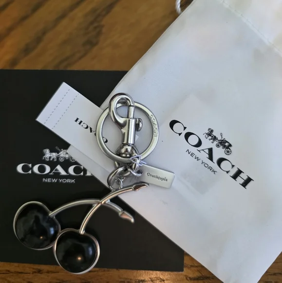 Coach Coachtopia Black Cherry Keychain / Bag Charm - Picture 6 of 11